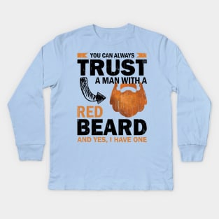 Red Beard Kids Long Sleeve T-Shirt